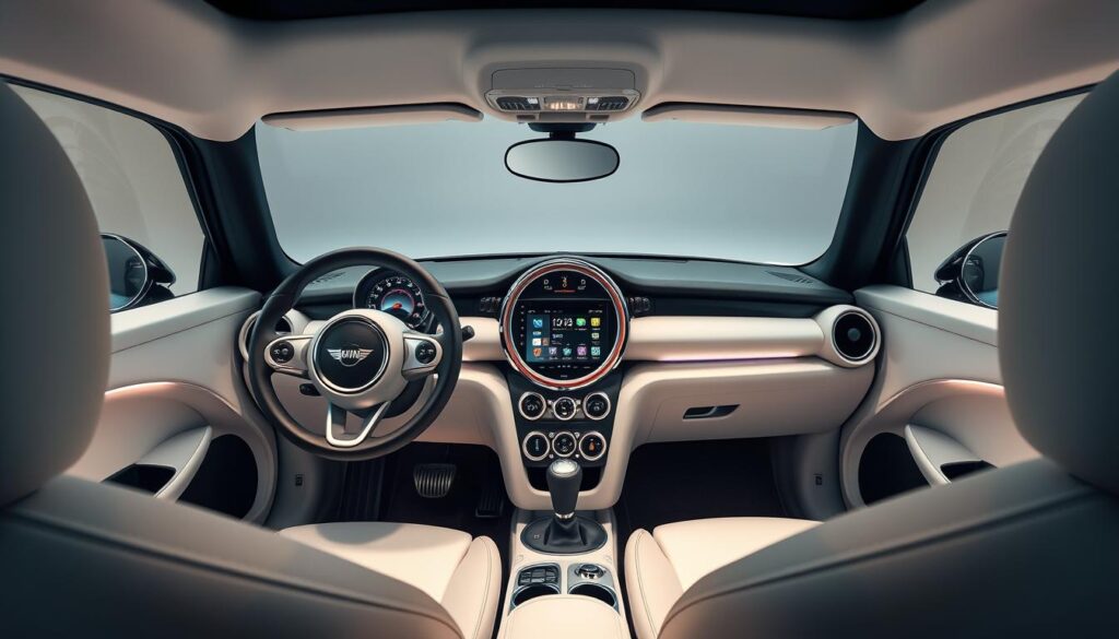 electric MINI Cooper interior