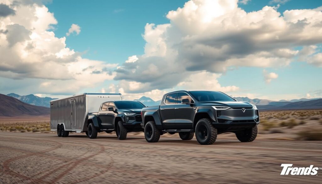 electric truck towing