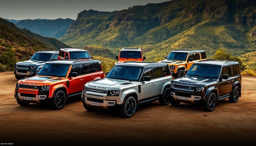 range rover defender lineup